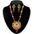 JewelMaze Gold Plated Beads Pota Stone Necklace Set-2202001