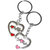 Anishop Couple love You Cupid Heart Key Chain Brown MultiPurpose keychain for car,bike,cycle and home keys