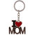 Anishop I Love Mom Key Chain Silver MultiPurpose keychain for car,bike,cycle and home keys