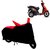 AutoAge Two Wheeler Red+Black Cover for TVS Wego