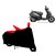 AutoAge Two Wheeler Red+Black Cover for TVS Jupiter