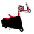 AutoAge Two Wheeler Red+Black Cover for Mahindra  Duro