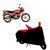 AutoAge Two Wheeler Red+Black Cover for Hero HF Deluxe