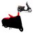 AutoAge Two Wheeler Red+Black Cover for Mahindra  Gusto