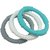 Teether 3 Pack - mooi baby - Teether Rings - UNISEX Baby Teether - 100 Silicone Infant Teether - No BPA - Non-Toxic - Soothing Gums - Teether Bracelet