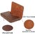 Evershine Gifts And Household Stylish Pocket Size Stitched Leather Visiting Card Holder- Brown