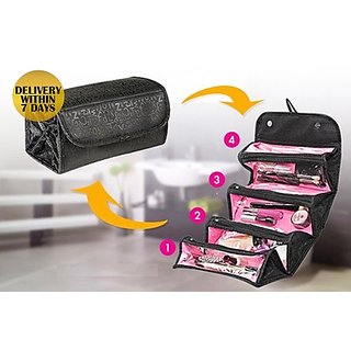 GADGETBUCKET 4 IN 1 TRAVEL BUDDY ROLL N GO COSMETIC BAG ORGANIZER