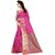 Satyam Weaves Womens's Ethnic wear jari Bordered Green-Pink Colour PolyCotton Saree.