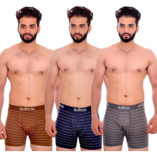 Zotic Men's Trunk'H' Underwear(ST01)- Pack Of 3