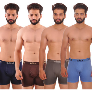 Zotic Men's Trunk'H' Underwear-Pack Of 4
