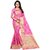 Satyam Weaves Women's Ethnic Wear Banarasi Cotton Silk Pink Colour Saree.