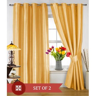 BSN Crush Plain window curtains set of 2 (4x5)
