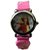New Barbie kids Pink analog watch For Sweet Beby