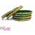 Rabbi Combi Plasto Gold Plated Green 6 Pc Indian Bangles Set Ethnic Fashion 2.6