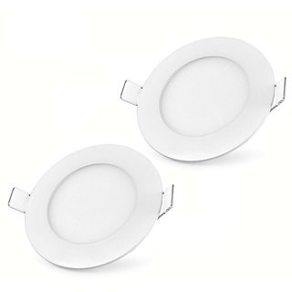 Bene LED 3w Round Panel, Color Of LED Warm White (Pack of 2 Pc.)