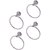 Prestige (Round Shape SS) Bathroom and Kithchen chrome Towel Holder- Pack of 4