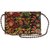 Envie Cloth/Textile/Fabric Embroidered Black  Multi Magnetic Snap Sling Bag