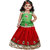 NAJARA FASHION Red Green Traditional wear cemric cotton baby girls lehenga choli