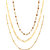 Pack of 3 Gold Plated Unisex Chain By Sparkling Jewellery