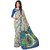 Meia Cream and Blue Cotton Animal Saree With Blouse