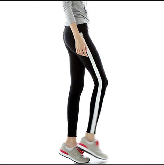 yoga pants with side stripe