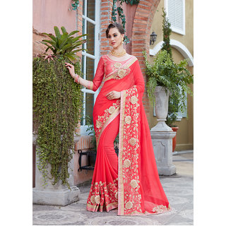 Shopclues sarees 2025 party wear embroidery