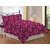 Bombay Dyeing Axia Maroon Cotton Double Bedsheet with 2 Pillow Covers