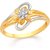 Vidhi Jewels Gold Plated Flowery Pattern Diamond Studded Alloy & Brass Finger Ring for Women and Girls [VFR480G]