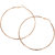 Fashion Women Girls Alloy Smooth Big Large Round Hoop Earrings 85mm Golden Color