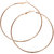 Fashion Women Girls Alloy Smooth Big Large Round Hoop Earrings 85mm Golden Color