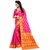 Satyam Weaves Women's Ethnic Wear Banarasi Cotton Silk Pink-Orange Colour Saree.