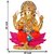 Brass 24 K Gold Plated With Stones Hindu God Shri Ganesh Car Dashboard Statue Lord Ganesha Idol Bhagwan Ganpati