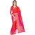 Ashika Shaded Blurred Red And Fuscia Bonga Silk  Ethnic Saree for Women with Blouse Piece