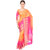 Ashika Shaded Coral & Deep Pink Bonga Silk  Ethnic Saree for Women with Blouse Piece
