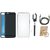 Leovo K5 Note Soft Silicon Slim Fit Back Cover with Ring Stand Holder, Silicon Back Cover, Selfie Stick and AUX Cable