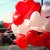 Heart Shaped Balloons - Pack Of 30 Heart Shaped Red and White Balloons (Large)
