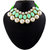Evince MODE stylish statement Green  white pearl ribbon collar choker necklace for women  girls