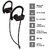 QC10 Bluetooth Headset, Stereo Sound Sweat Proof Earphones with Mic and Ear Hook (Blue)