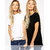 Women Cotton Half Sleeves Tshirt (Pack of 2- Black And White)