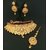 JewelMaze Brown Stone Necklace Set With Maang Tikka-1107936A