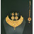 JewelMaze Brown Austrian Stone Necklace Set With Maang Tikka-1107932