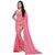Beelee Typs Plain Border Lace Saree With Blouse (Colours Available)
