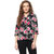 Arovi Womens Floral Print Black Polyester Shirt