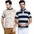 Tab91 Mens Cotton Polo T-shirts - Pack Of 2