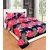 RD Trend Red Polyester 3D Printed 140 Tc Set of 1 Double Bedsheet With 2 Pillow Covers 235 cm x 225 cm