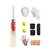 MRF Transparent Sticker Poplar/Popular Willow Cricket Bat (For Tennis Ball) Size-6 Combo (Kit of 8 Items)