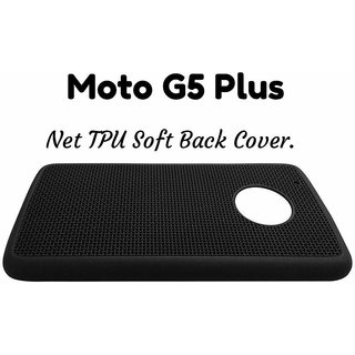 SAVINGUP BLACK NET Jaali MATTE DESIGN SOFT TPU BACK CASE COVER FOR MOTOROLA MOTO G5 PLUS/ MOTO G5+