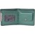 Unique Villa Green Fabric Bi-fold Wallet & Brown Belt Combo