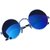 Derry Pack of Three Black, Blue and Gold Lens Unisex Mirrored Round Sunglasses (Round Style)