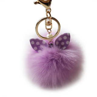 Buy Pompom Fur Rabbit Keychain Keyring For Women Girls Bag Purse